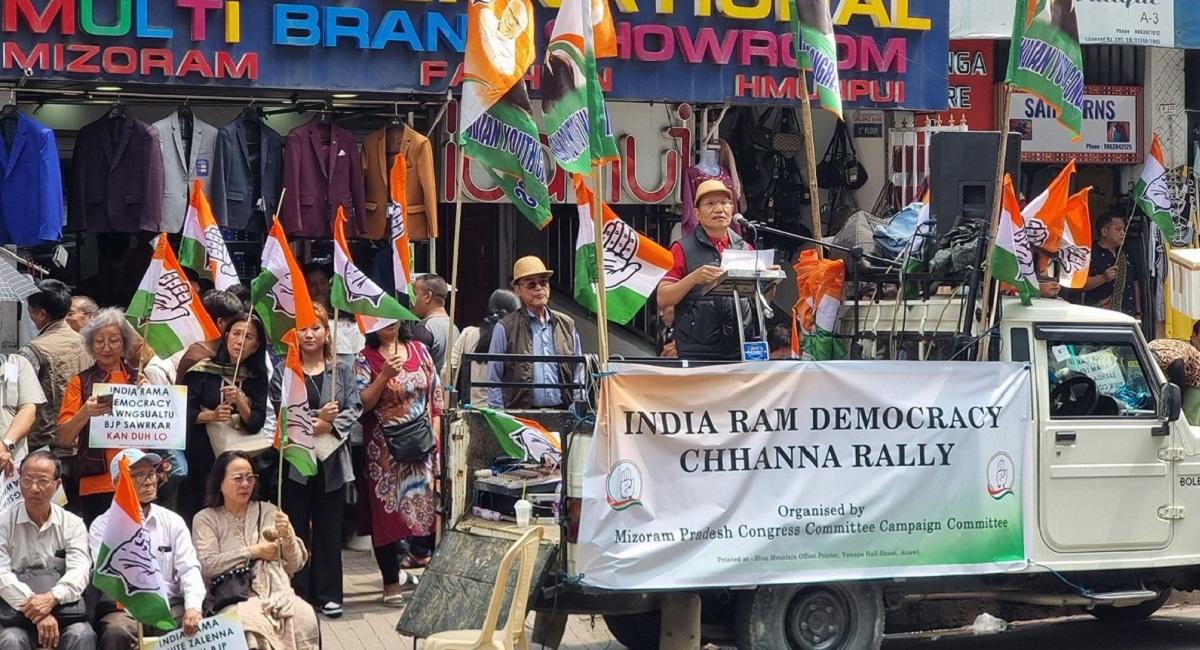 Congress Party chuan vawiin khan India ram Democracy chhanna Rally chu Aizawl ah an huaihawt