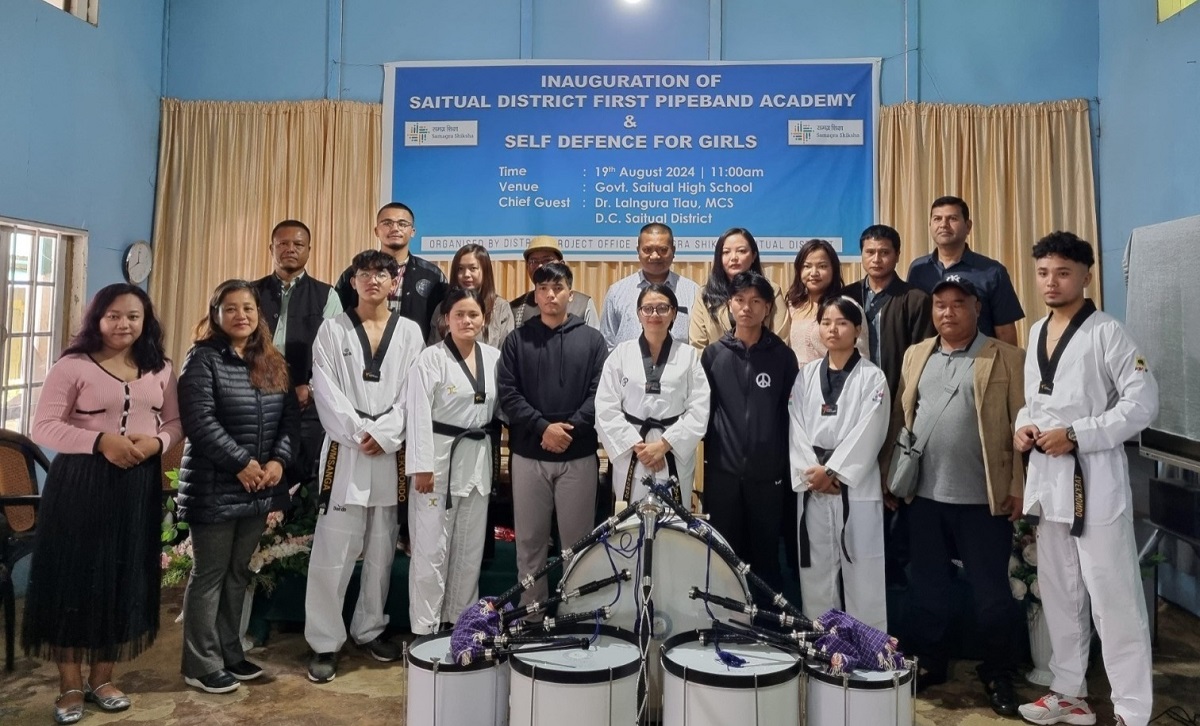 Govt. Saitual High School-ah Pipe Band Academy leh Self Defence for Girls programme hawn a ni