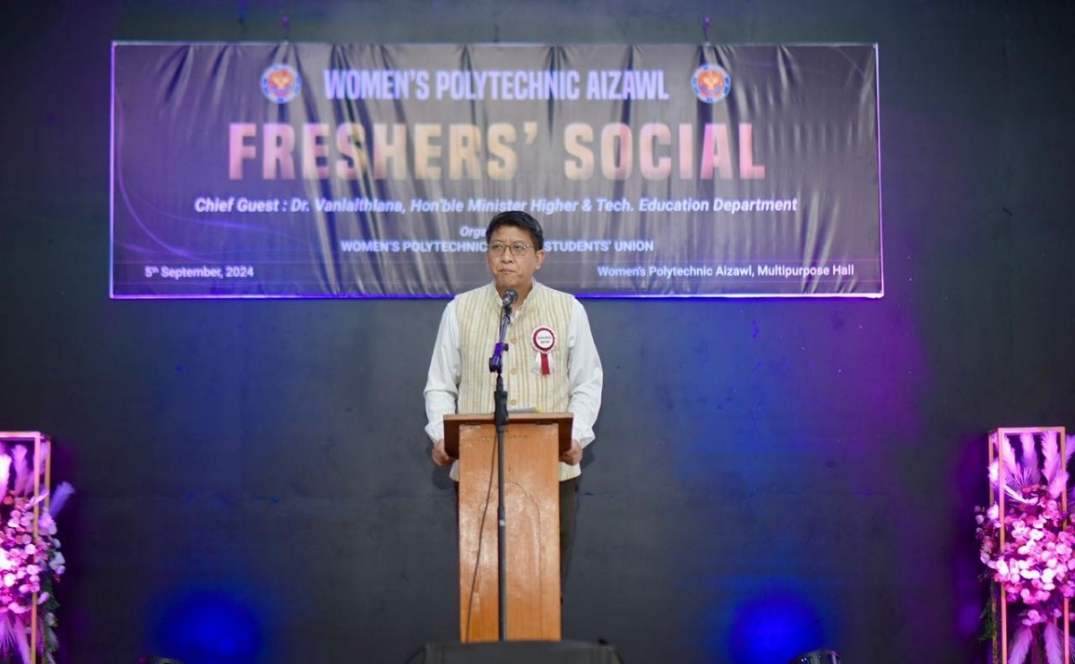 H&te minister-in women’s polytechnic aizawl freshers’ social a hmanpui