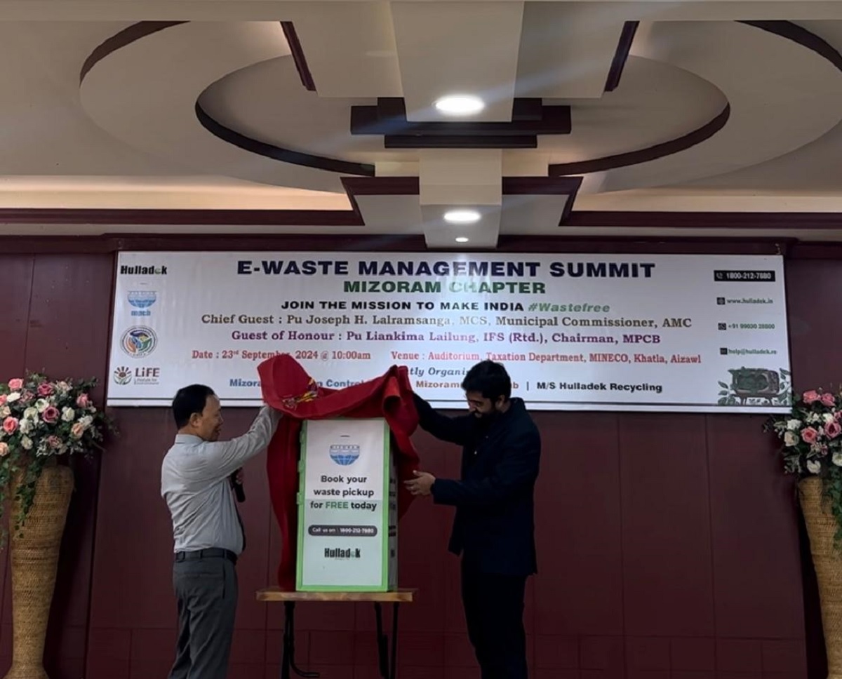 Aizawl chuan khawpui chhunga Tui harsatna in ziaawm lam a pan theih nan e-waste management summit 2024 a buatsaih