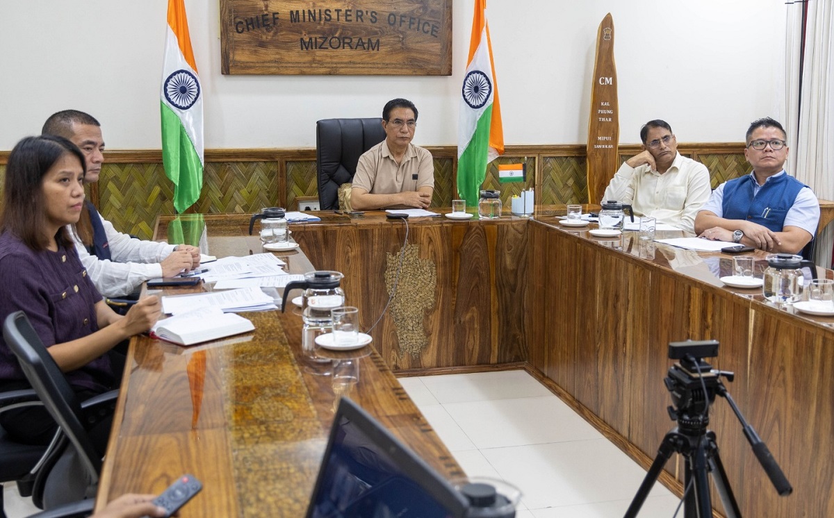 Chief minister-in high level task force on handloom online meeting telpui