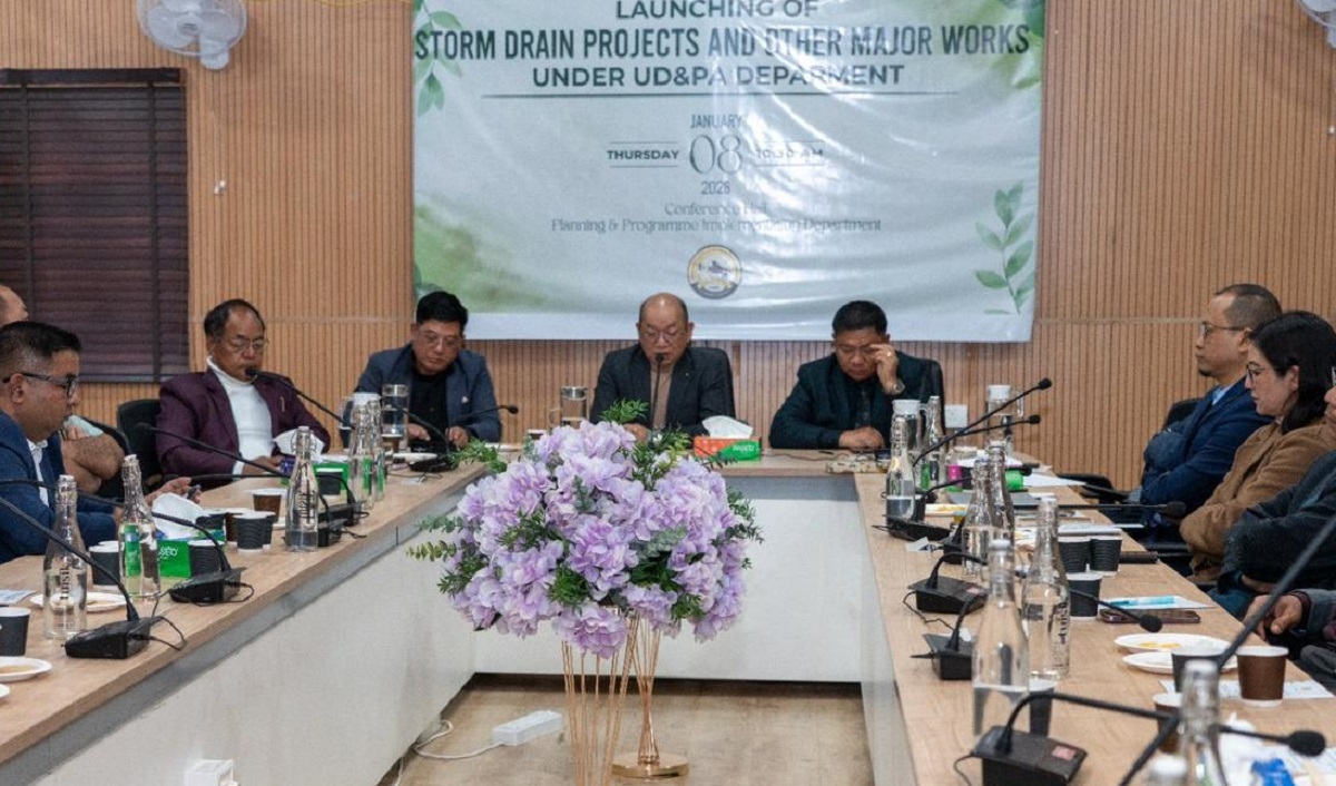 UD&PA MINISTER-IN STORM DRAIN PROJECT LEH MAJOR WORKS DANGTE KHUHHAWNG